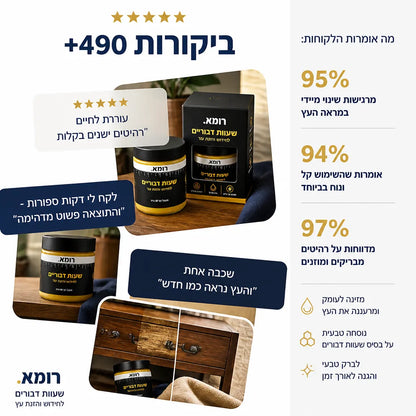 שעוות דבורים לחידוש רהיטים